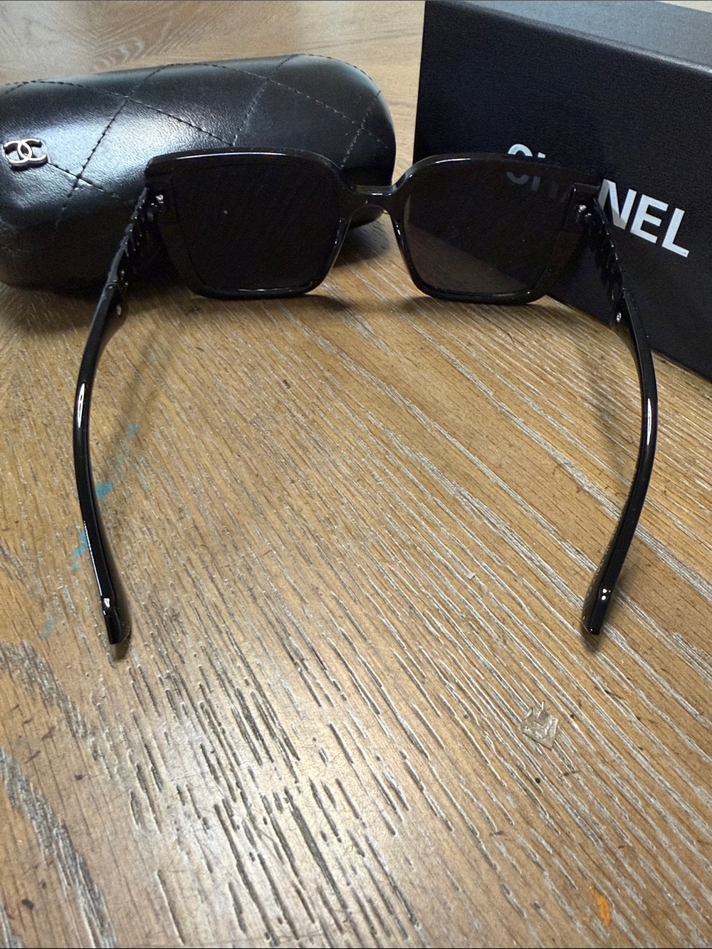 CHANEL Black Oversized Square Sunglasses - Picture 9 of 9